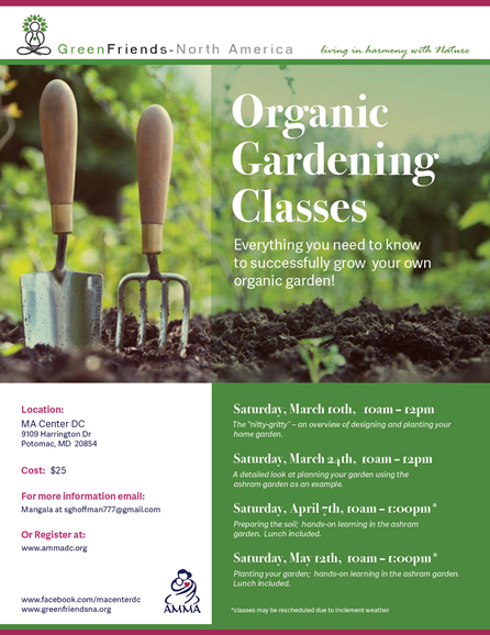 Organic gardeing classes