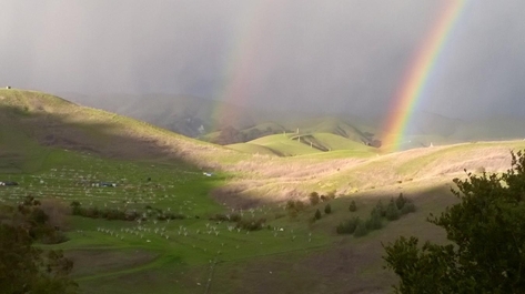 Double rainbow at MA Center San Ramon, CA