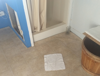 Wash cloth shower mat