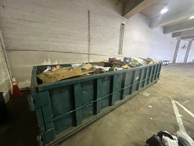 Recycling dumpster