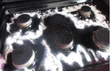 Use baking soda for cleaning stove tops