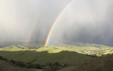 Double rainbow at MA Center, San Ramon, CA