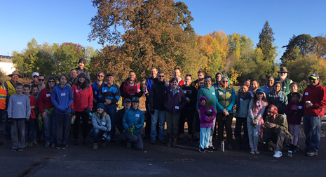 Volunteers gather for Upper Fanno tree planting